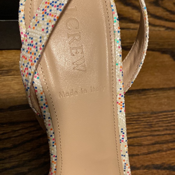 Jcrew leather glitter skinny strap sandals -Italian leather - Picture 4 of 8